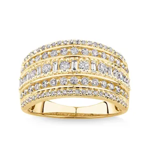 1.069ct TW Diamond Dress Ring in 9ct Yellow Gold