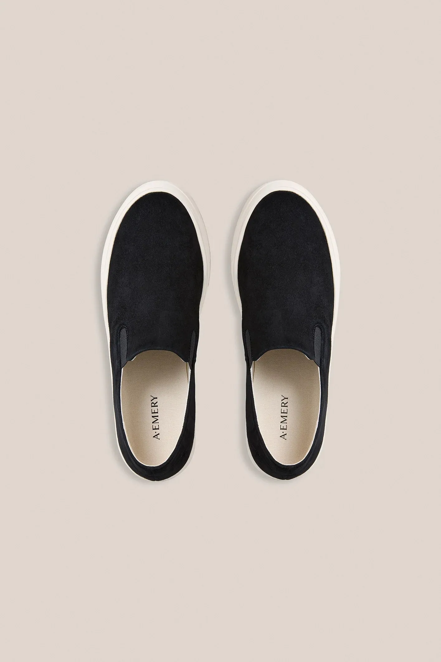 A.Emery The August Sneaker - Black Suede