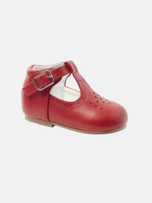 Baby Boy Buckle Strap Shoes Aaron Collection-Red
