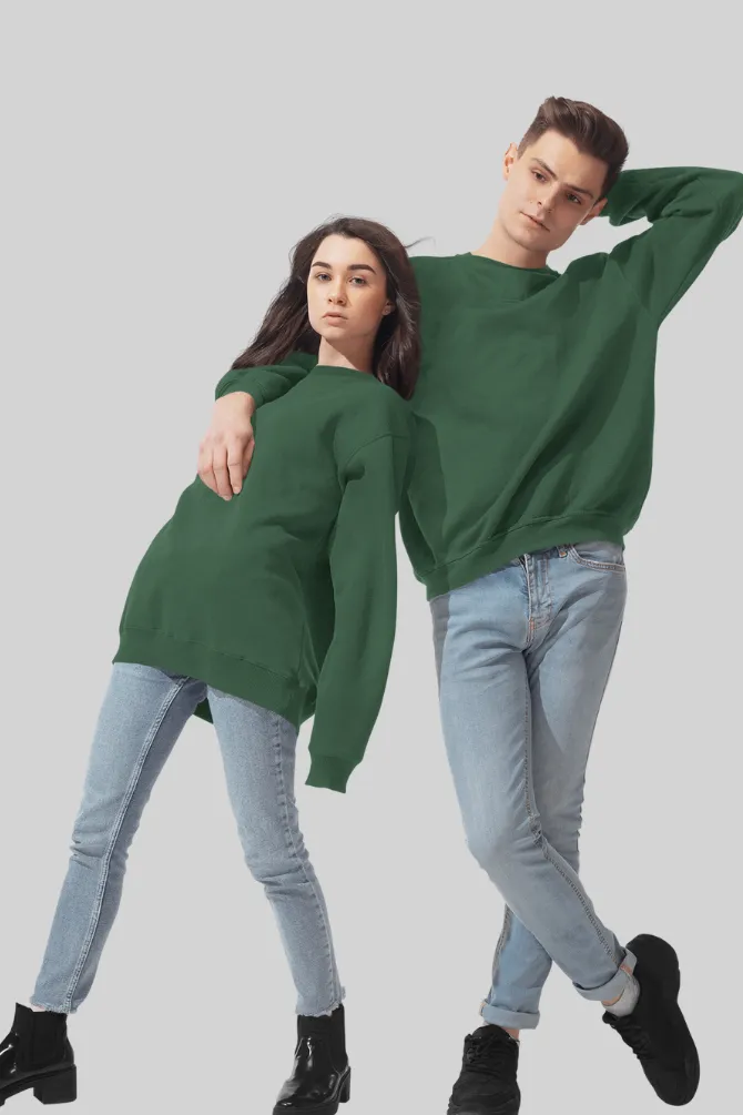 Bottle Green Oversized Sweatshirt for women