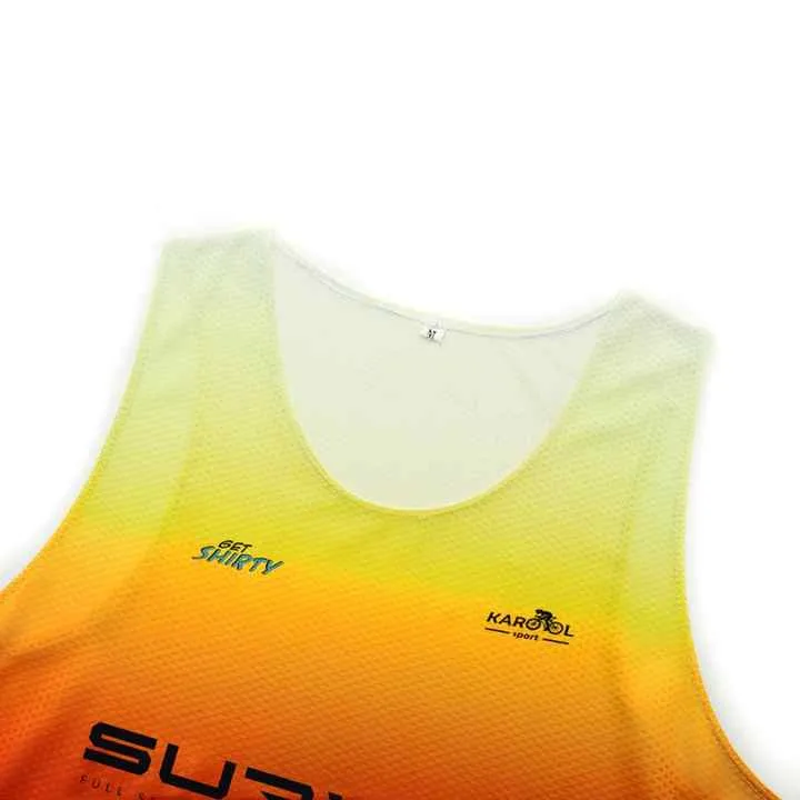 Breathable Running Singlets Comfortable Running Singlets Sublimated Print Running Singlets ملابس داخلية للجري قابلة للتنفس ملابس داخلية مريحة للجري ملابس داخلية للجري مطبوعة بتقنية التسامي