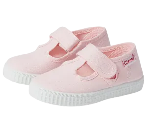 Cienta Velcro T Strap Pink