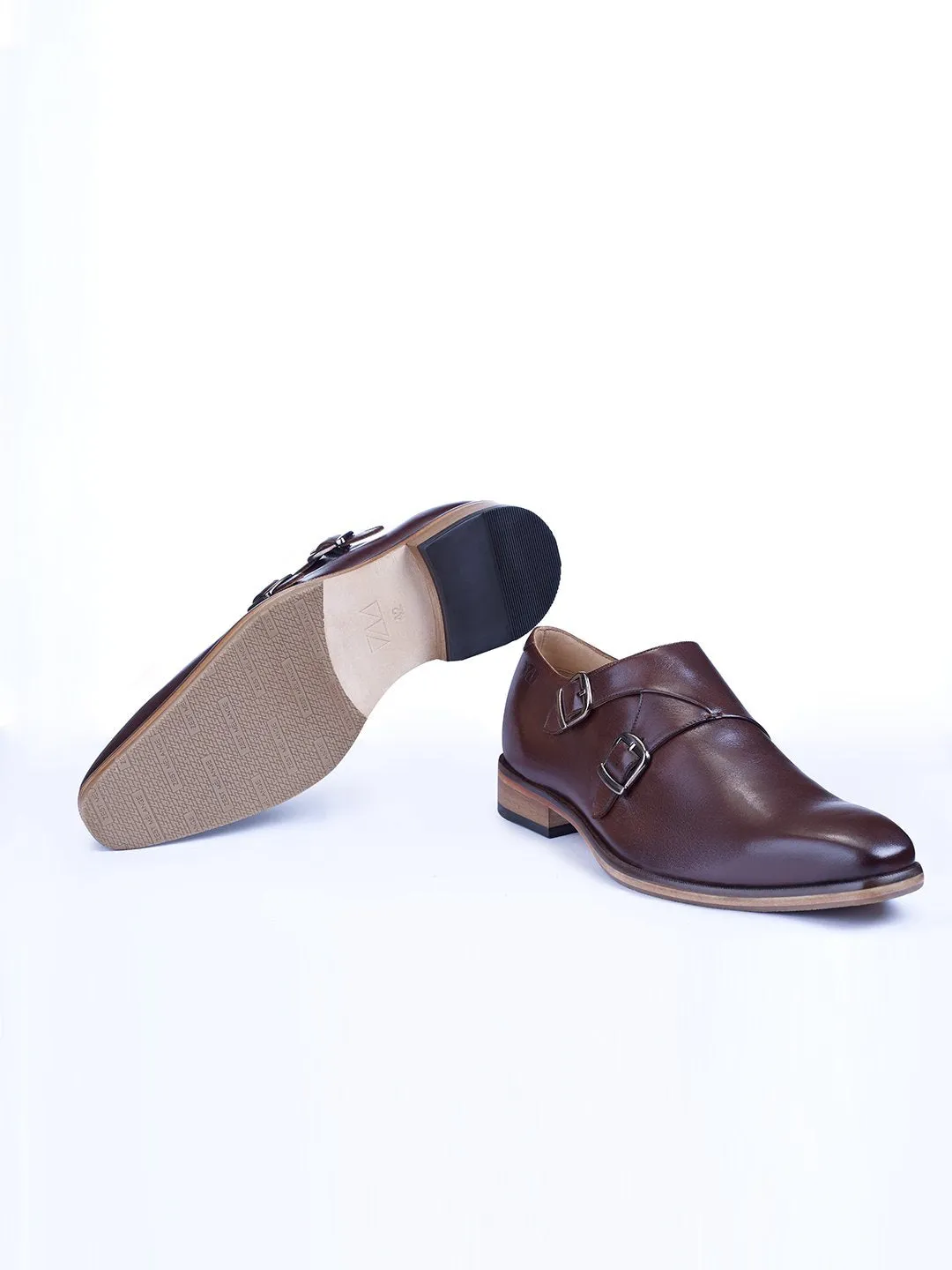 Classic Double Buckle Monk Shoes