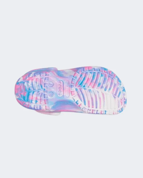 Crocs Classic Marbled Clog Kids Lifestyle Slippers White/Pink