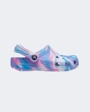 Crocs Classic Marbled Clog Kids Lifestyle Slippers White/Pink