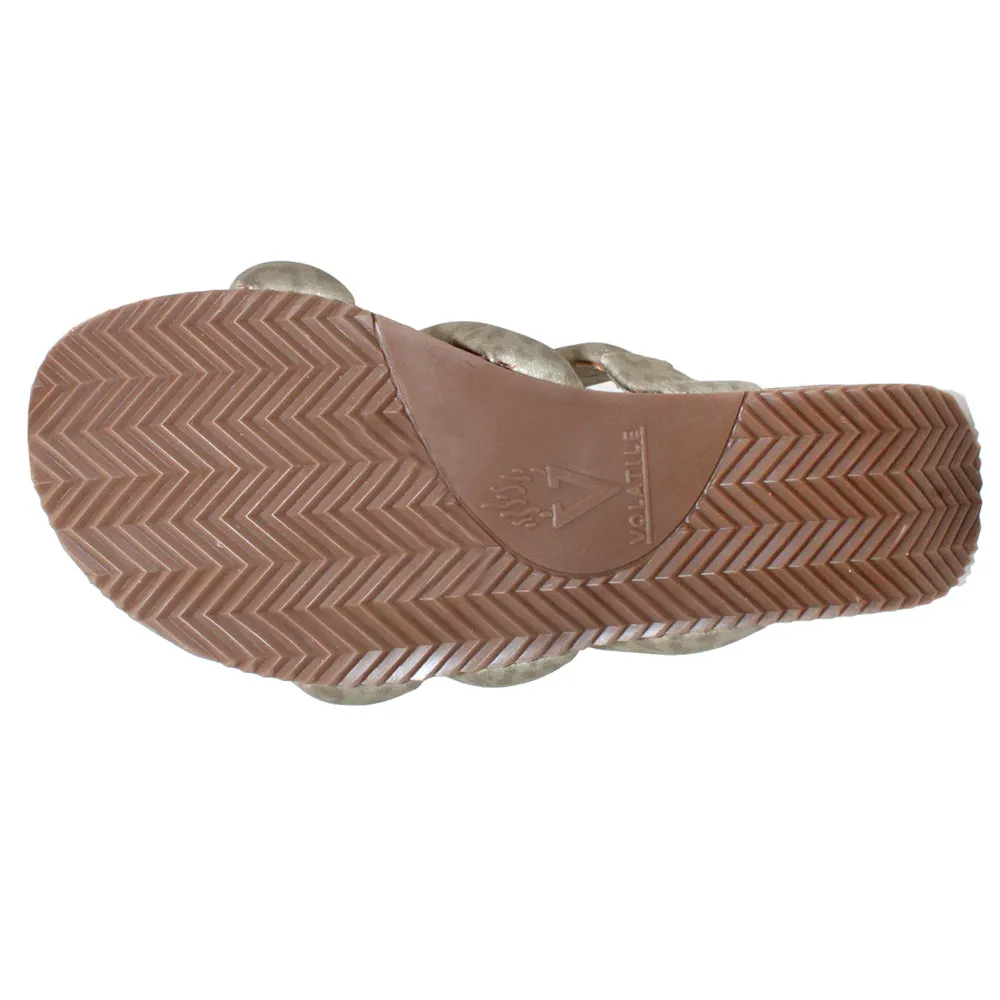 Gillette Metallic Leopard Slide Sandals