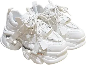 Height-Increased Platform Shoes - Chunky Sneakers for Women, Trendy Platform Dad Shoes, Aesthetic Shoes, Casual Footwear