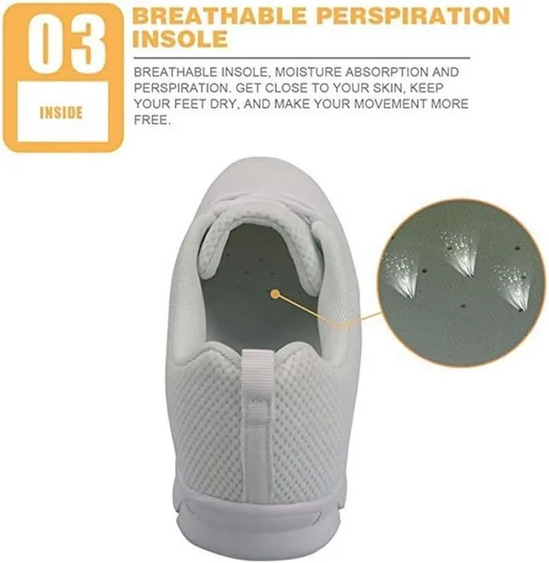 Jeiento Athletic Sneakers for WomenMen Ethnic Style Mesh Running Shoes Workout Sneakers Lace-up Tennis Shoes Non Slip Gym Sports Shoes