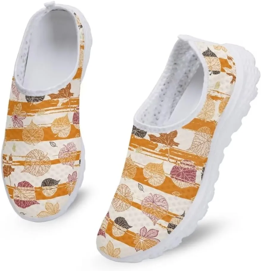 Jeiento Running Shoes for Women Men Athletic Walking Sneakers,Fall Leaf Shoes,Halloween Shoes for Hiking Walking Sports Travel Jogging Shoes