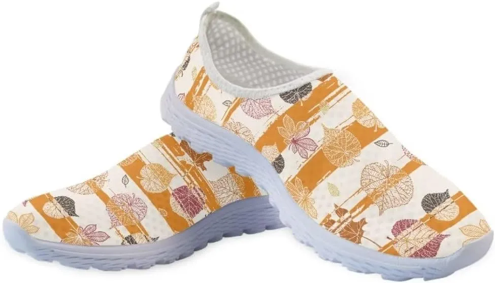 Jeiento Running Shoes for Women Men Athletic Walking Sneakers,Fall Leaf Shoes,Halloween Shoes for Hiking Walking Sports Travel Jogging Shoes