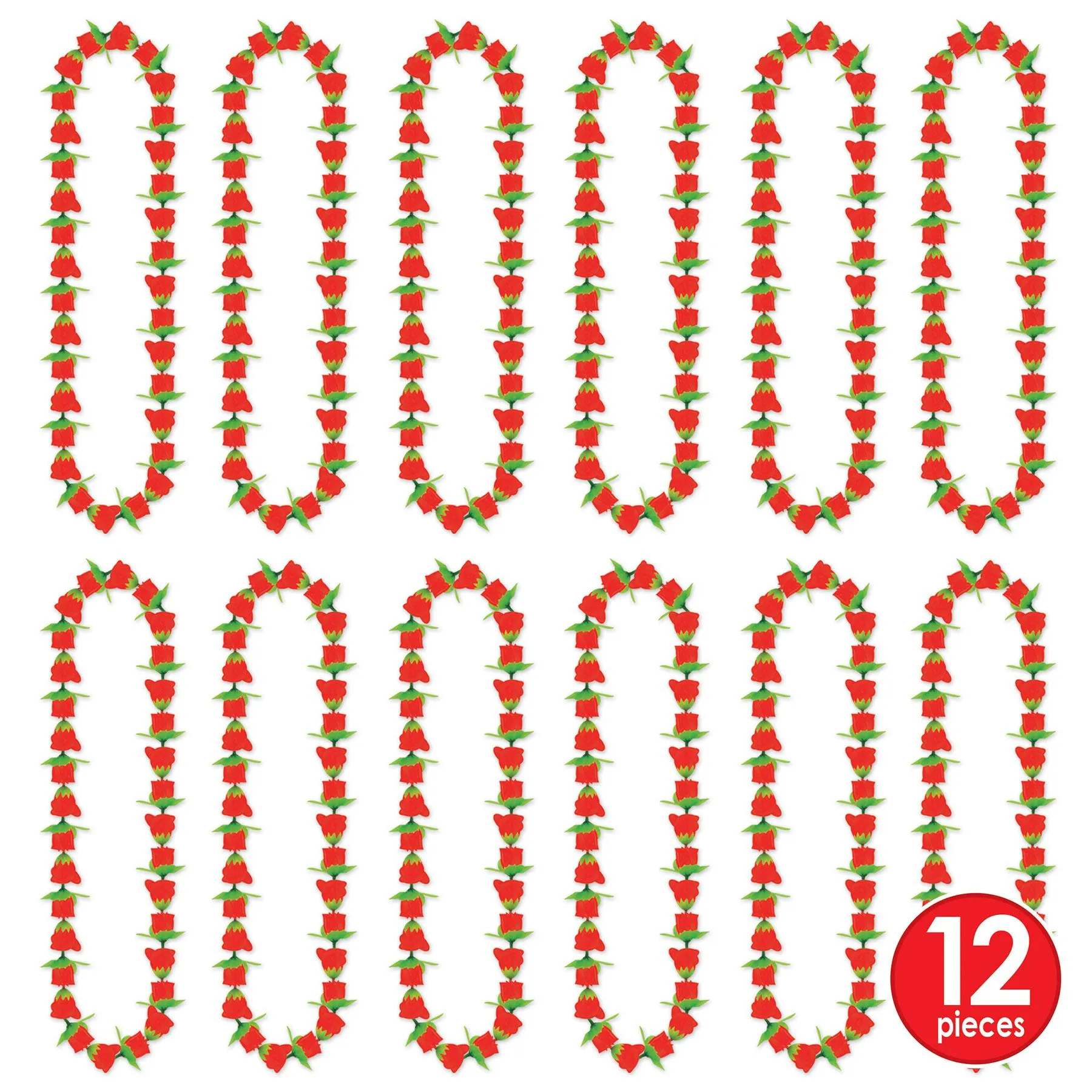 Luau Party Rose Fabric Lei