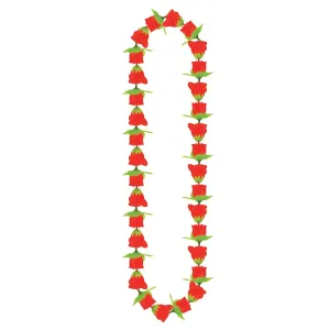 Luau Party Rose Fabric Lei