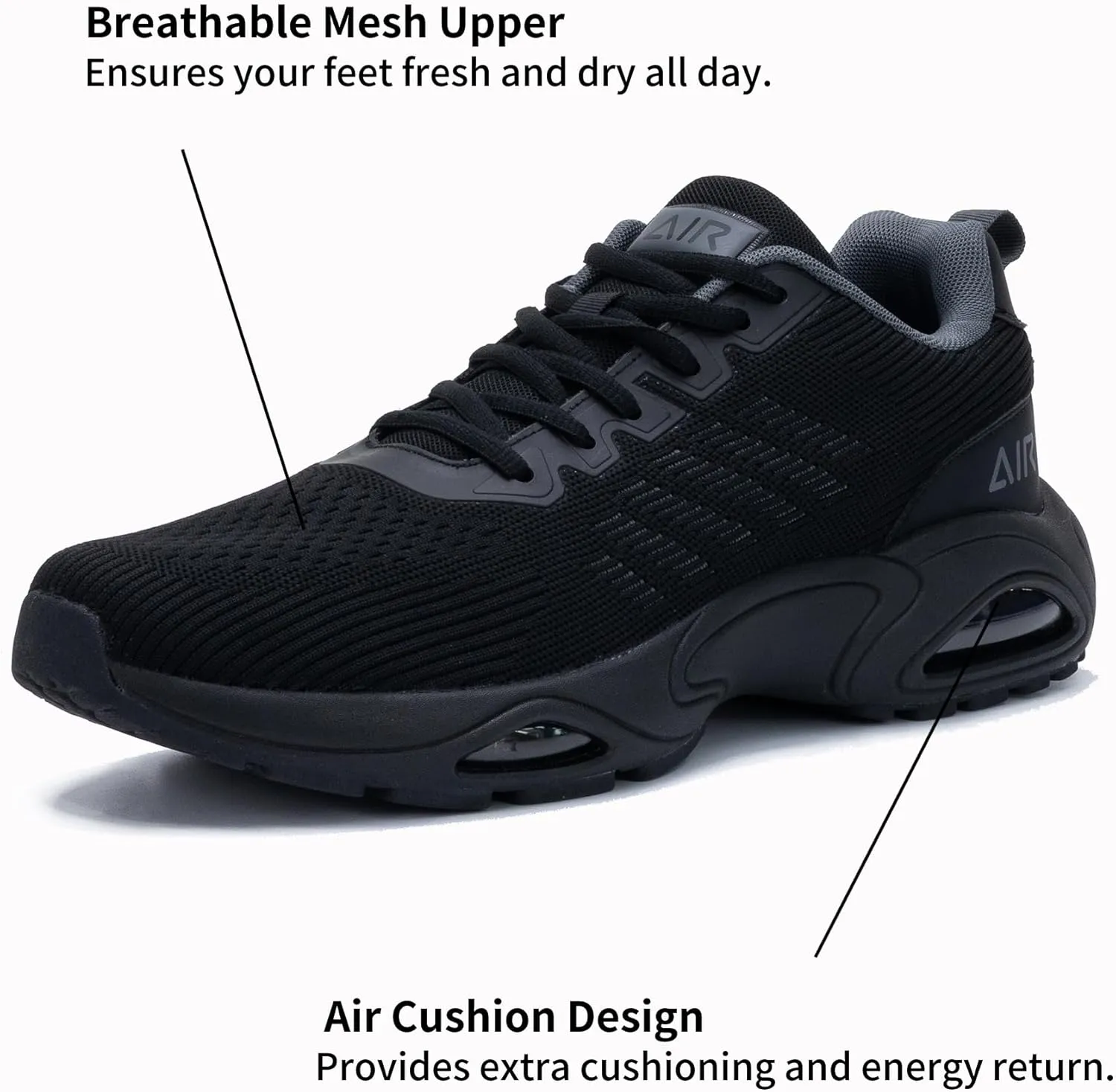MAFEKE Running Shoes for Men Tennis Air Walking Shoe Comfortable Non Slip Athletic Gym Workout Cross Training Breathable Fashion Sneakers Size 7-13