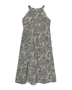 Manchester Sleeveless Halter Maxi Dress | Black / Tan