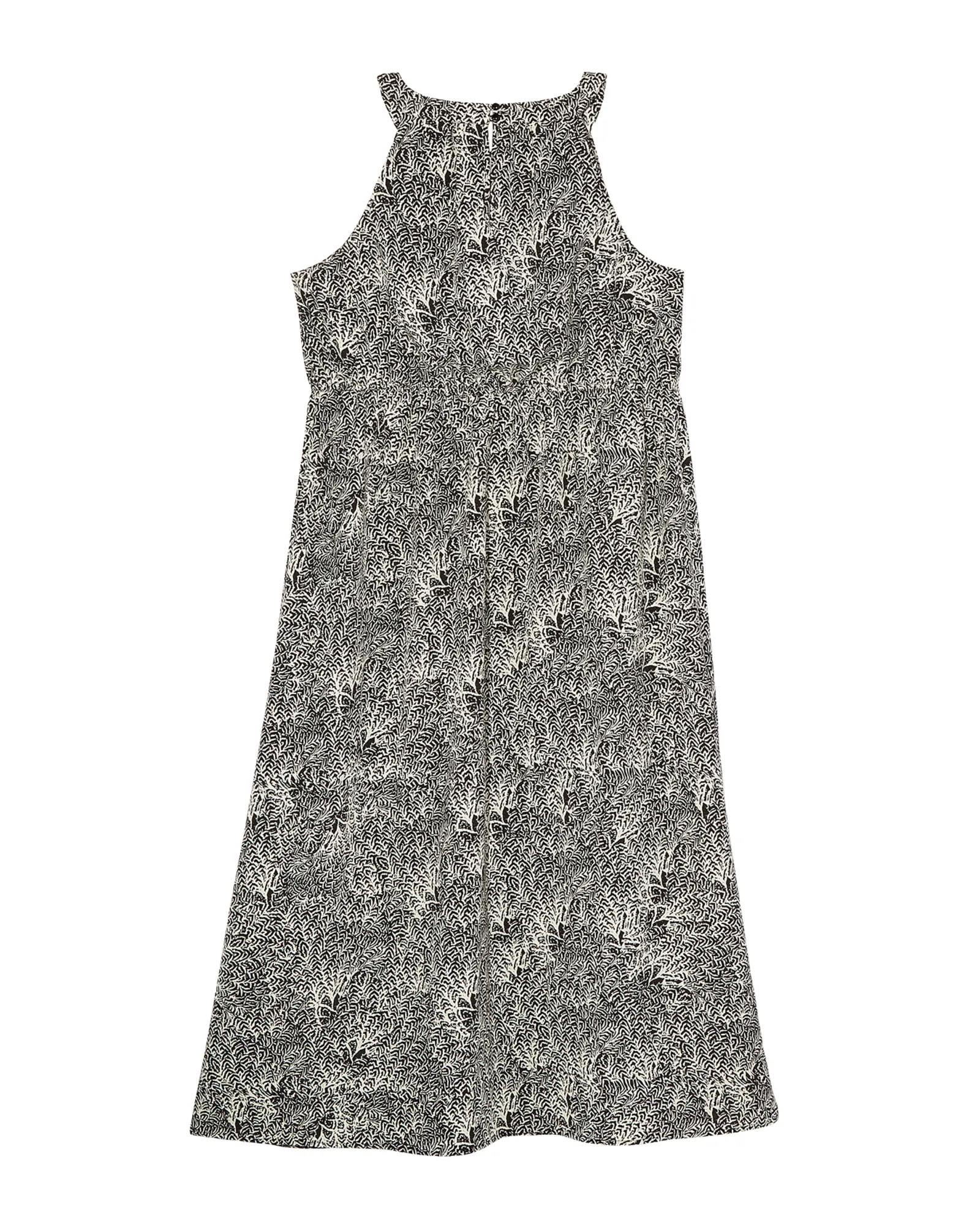 Manchester Sleeveless Halter Maxi Dress | Black / Tan