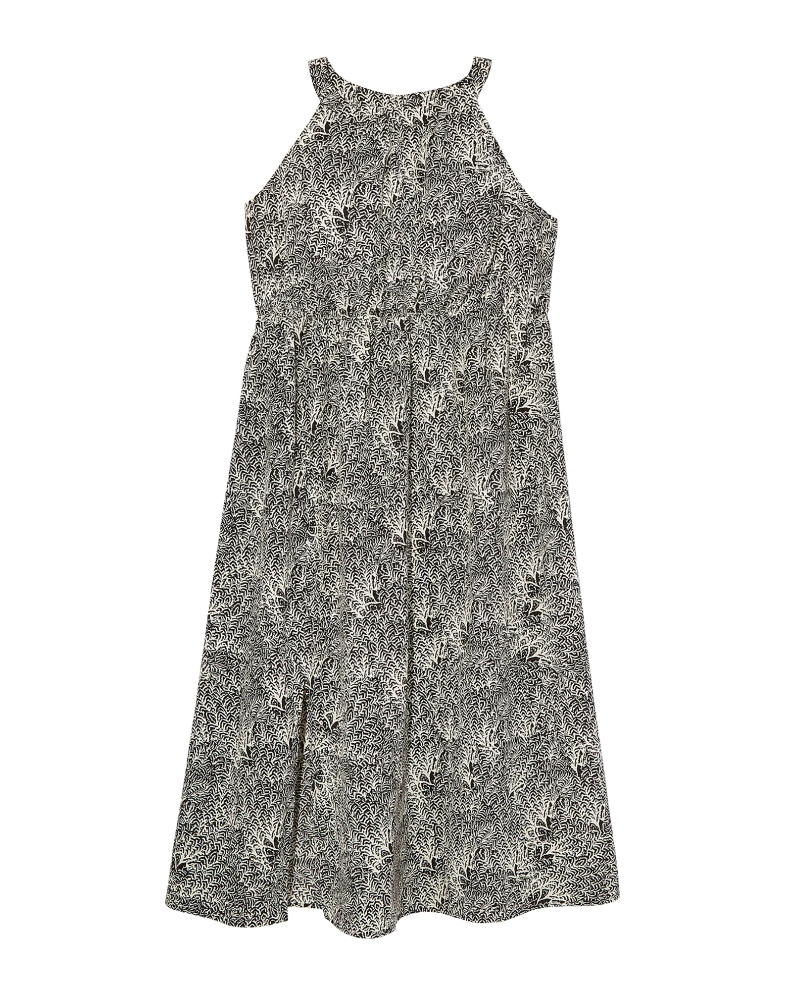 Manchester Sleeveless Halter Maxi Dress | Black / Tan