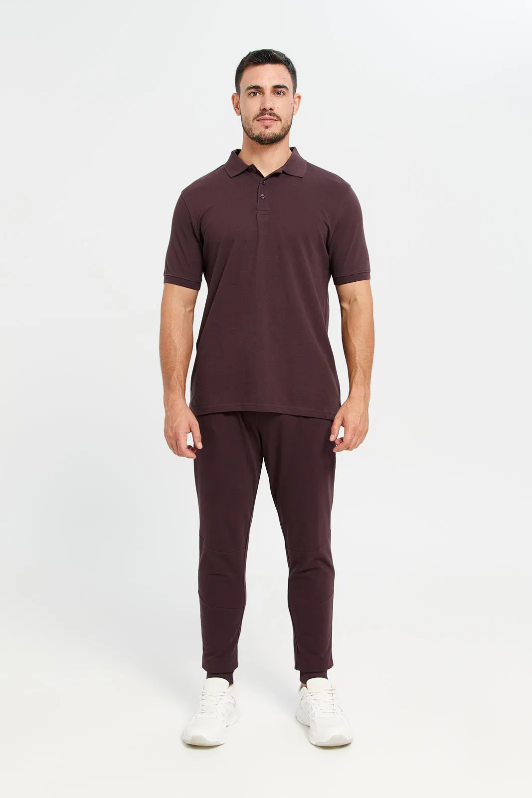 Men Burgundy Polo Shirt