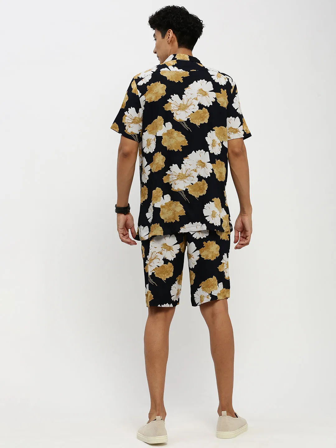 Men Navy Printed Co ordSet