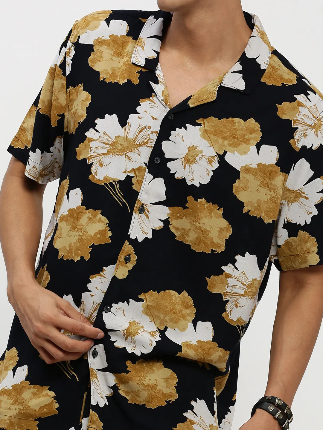 Men Navy Printed Co ordSet