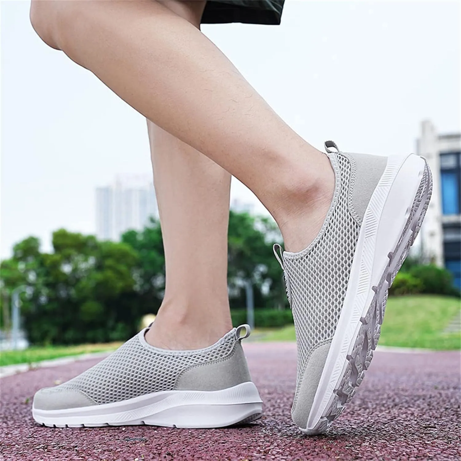 Mens Casual Athletic Shoes Fashion Summer Men Breathable Mesh Shallow Lace Up Casual Shoes Tennis Workout Gym Sports Shoes