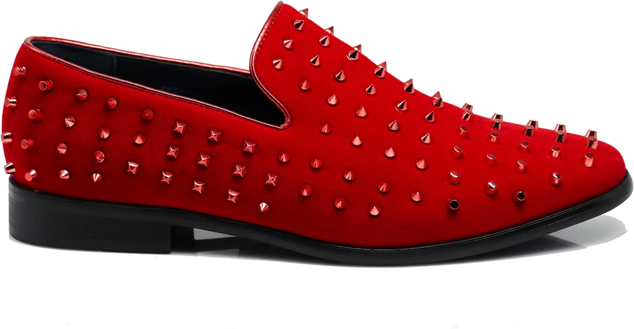 Men's Silver Velvet Rhinestone Studded Designer Shoes