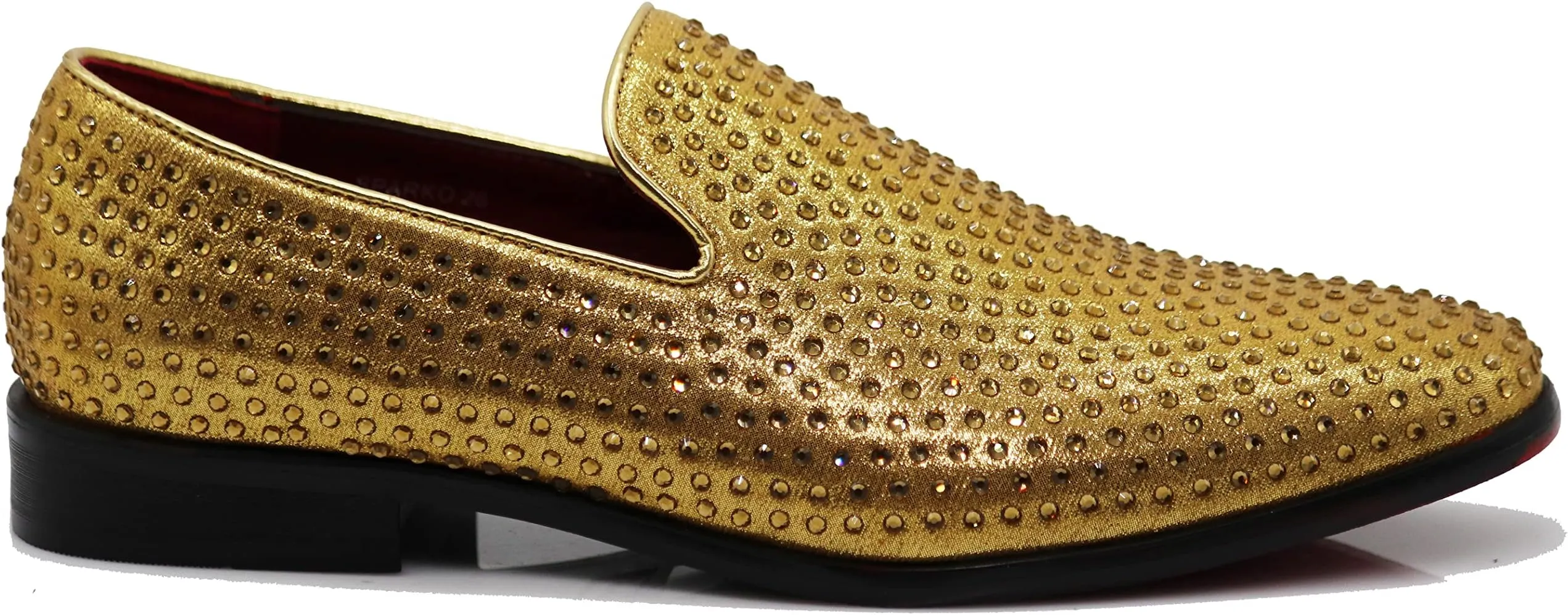 Men's Silver Velvet Rhinestone Studded Designer Shoes
