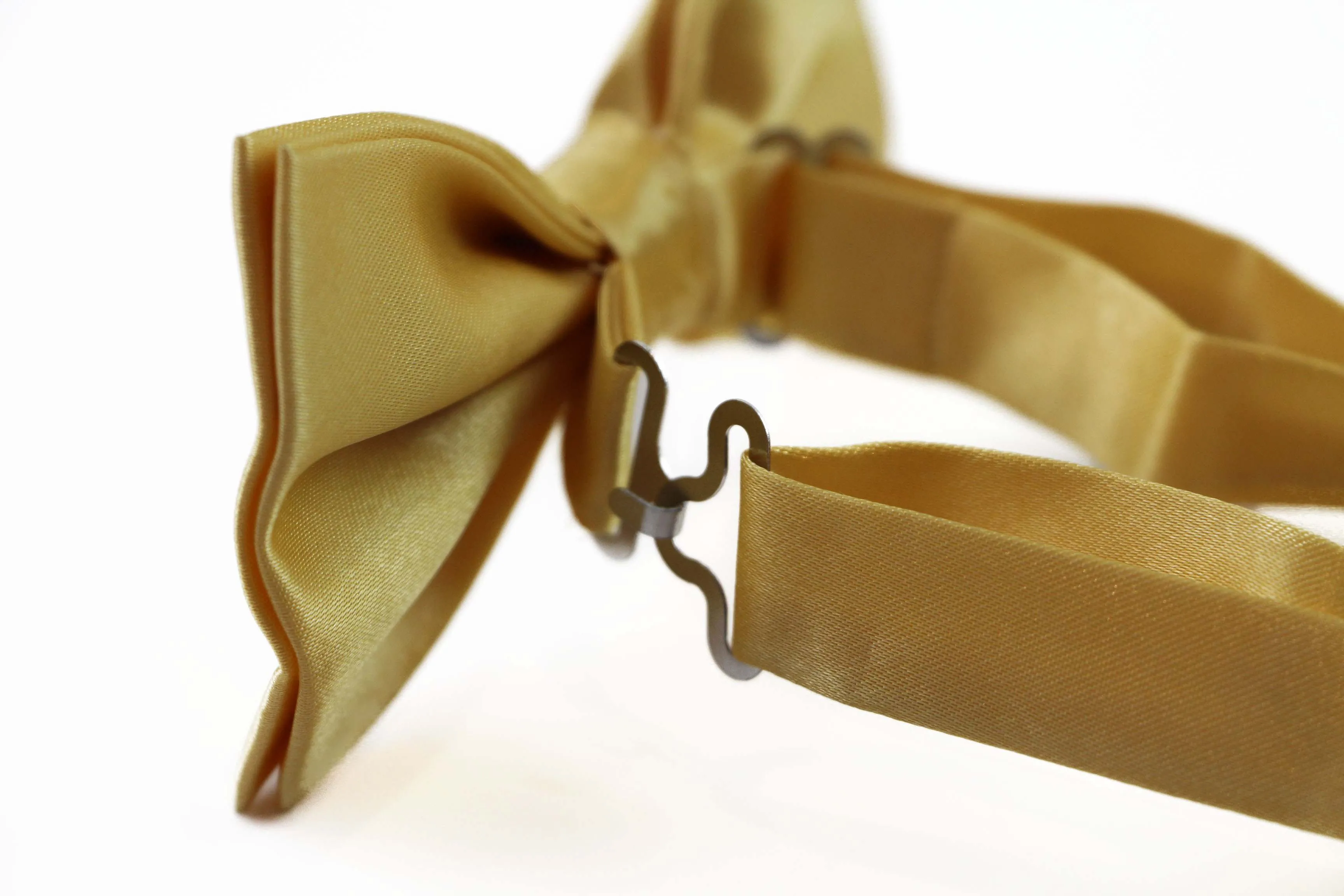 Mens Yellow Gold Solid Plain Colour Bow Tie