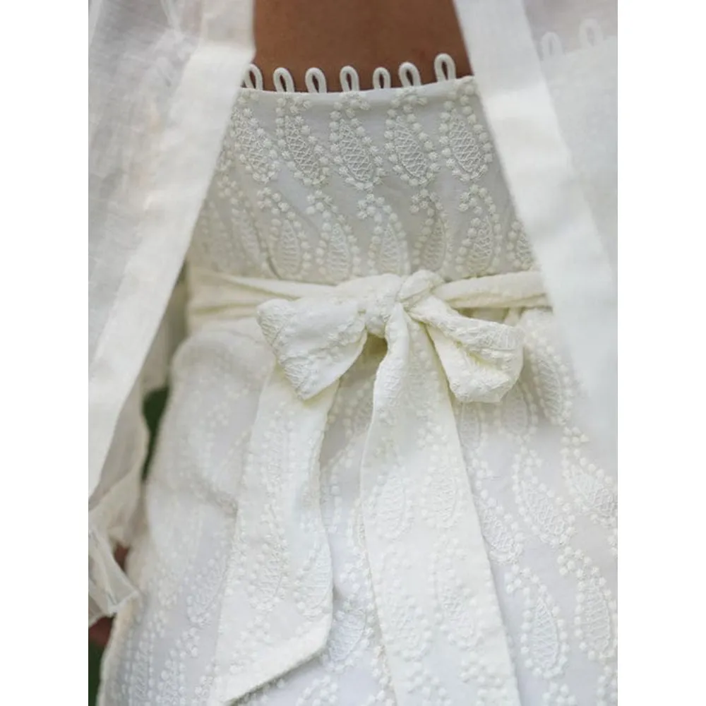 MONK & MEI Aiko- Cotton Jumpsuit With Jacket (Set of 2)