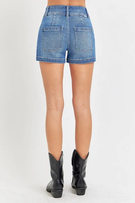 Paris' Patched Front Pocket Shorts