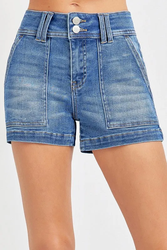 Paris' Patched Front Pocket Shorts