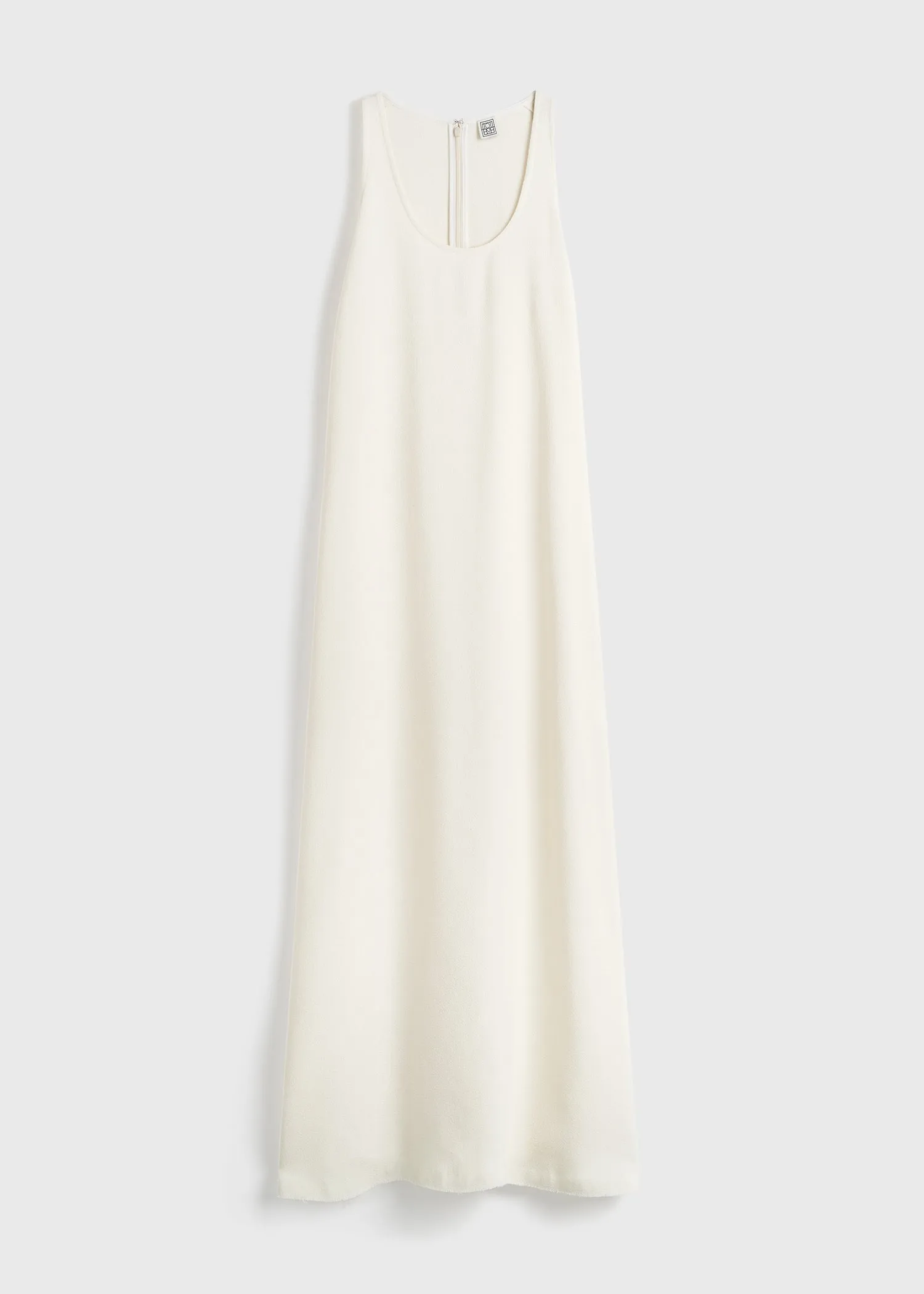 Scoop-neck sablé dress macadamia petite