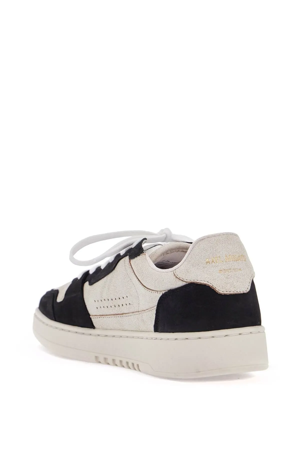 SNEAKER DICE LO BEIGE AND BLACK IN LEATHER AND SUEDE WITH RECYCLED MATERIALS