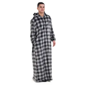 Snuggs Monk Wearable Blanket Checkered Grey