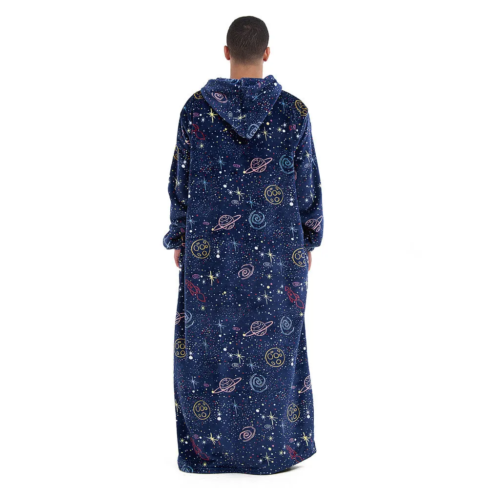 Snuggs Monk Wearable Blanket Dark Blue Space