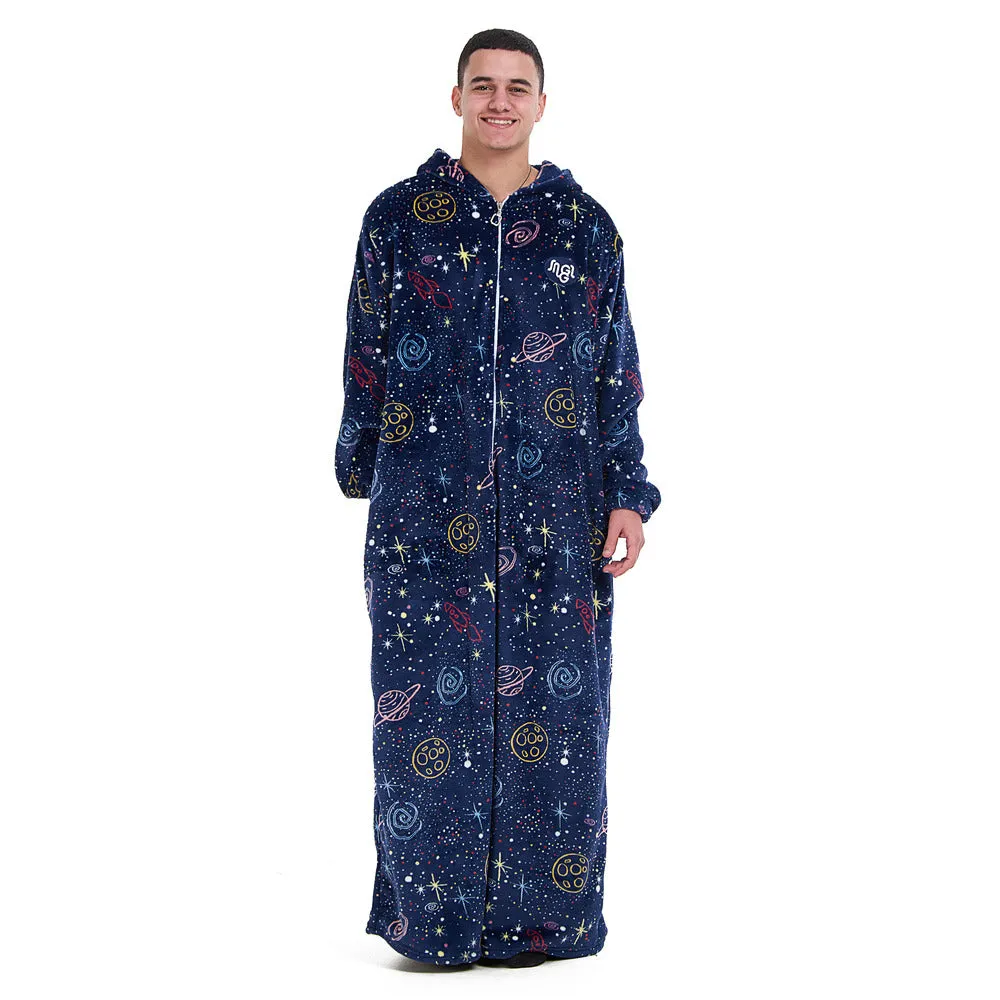 Snuggs Monk Wearable Blanket Dark Blue Space