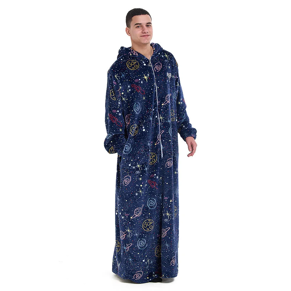 Snuggs Monk Wearable Blanket Dark Blue Space