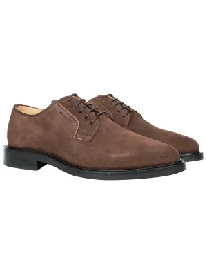 St Akron Low Suede Shoes Brown