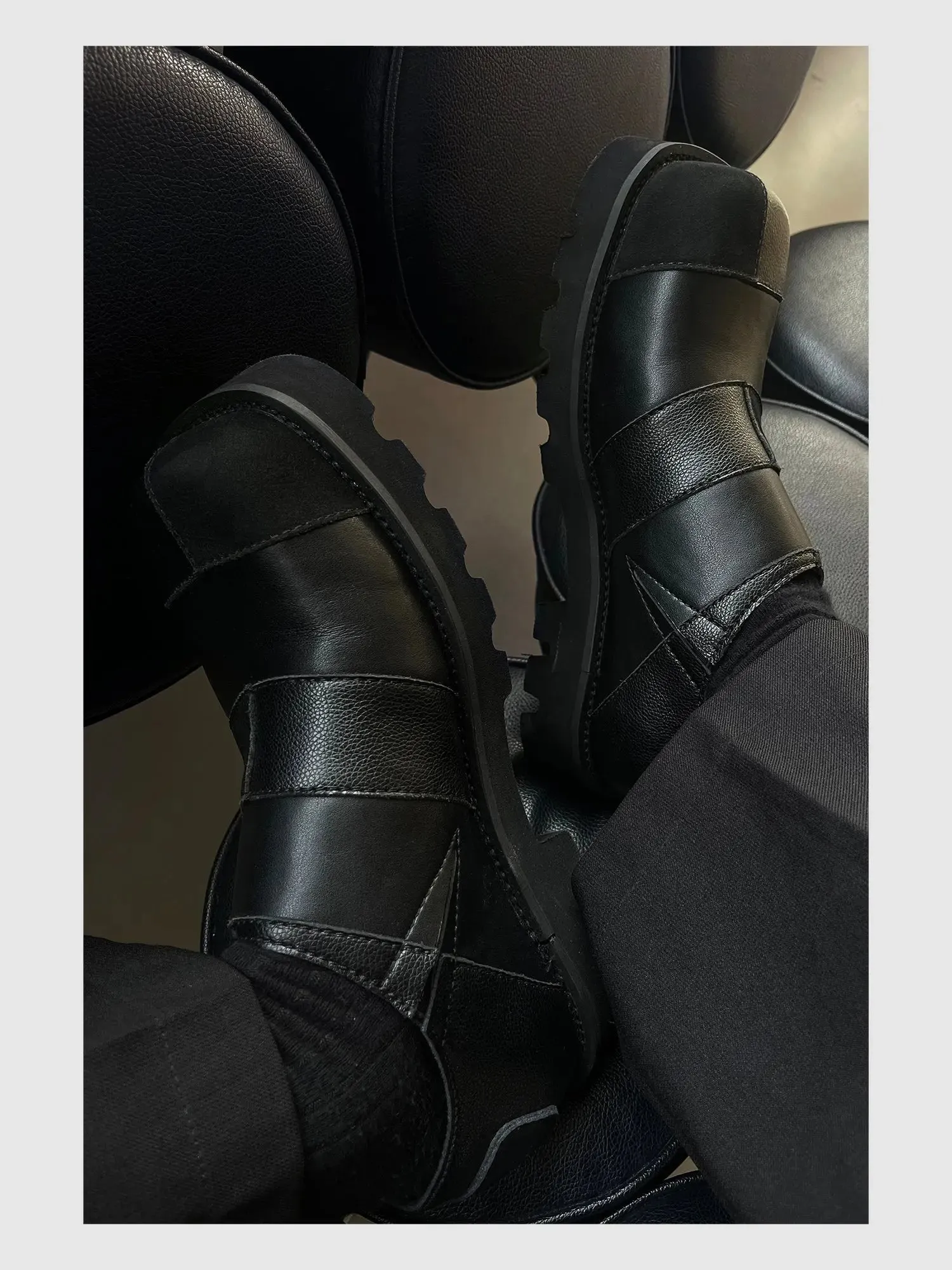 Stitching Square Toe Casual Shoes