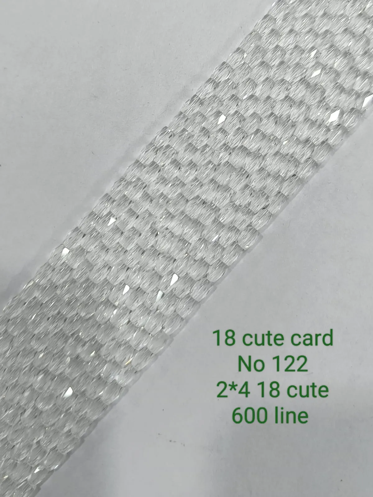 Transparent 18 Cut Crystal Beads