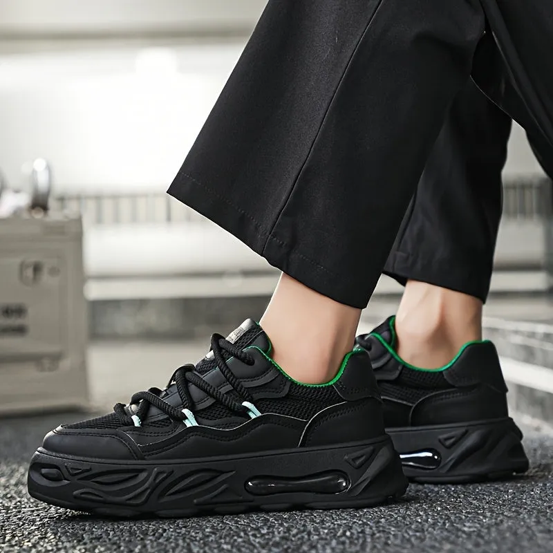 Trendy Chunky Sneakers - Breathable Mesh, Lace-Up, Height-Boosting Platform Shoes for Men & Women