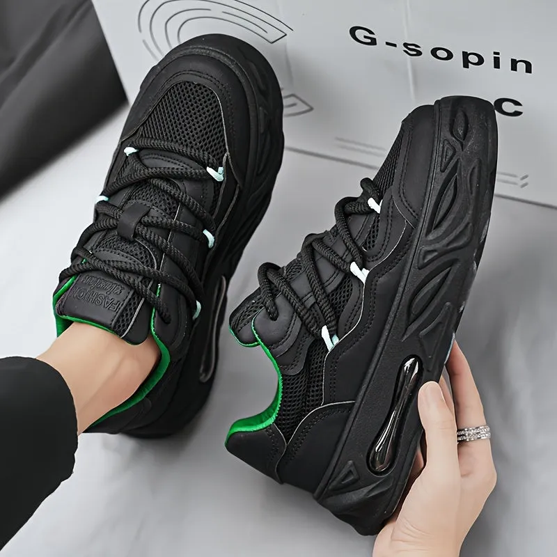 Trendy Chunky Sneakers - Breathable Mesh, Lace-Up, Height-Boosting Platform Shoes for Men & Women