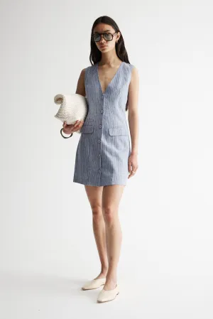 Venice Dress Blue Stripe