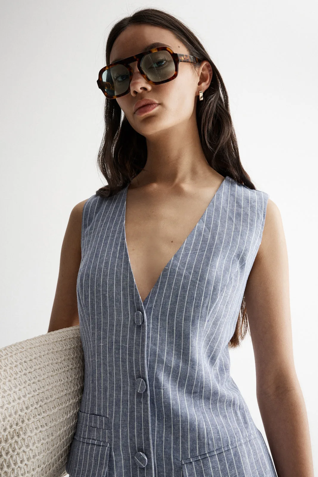 Venice Dress Blue Stripe