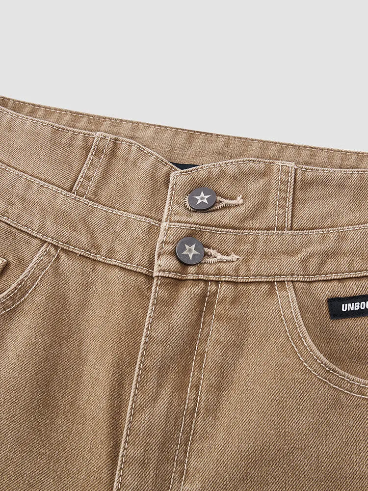 Women's deep khaki straight pants