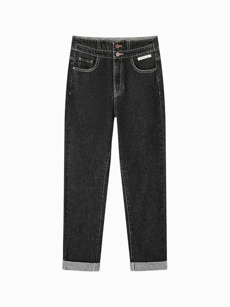 Women's deep khaki straight pants