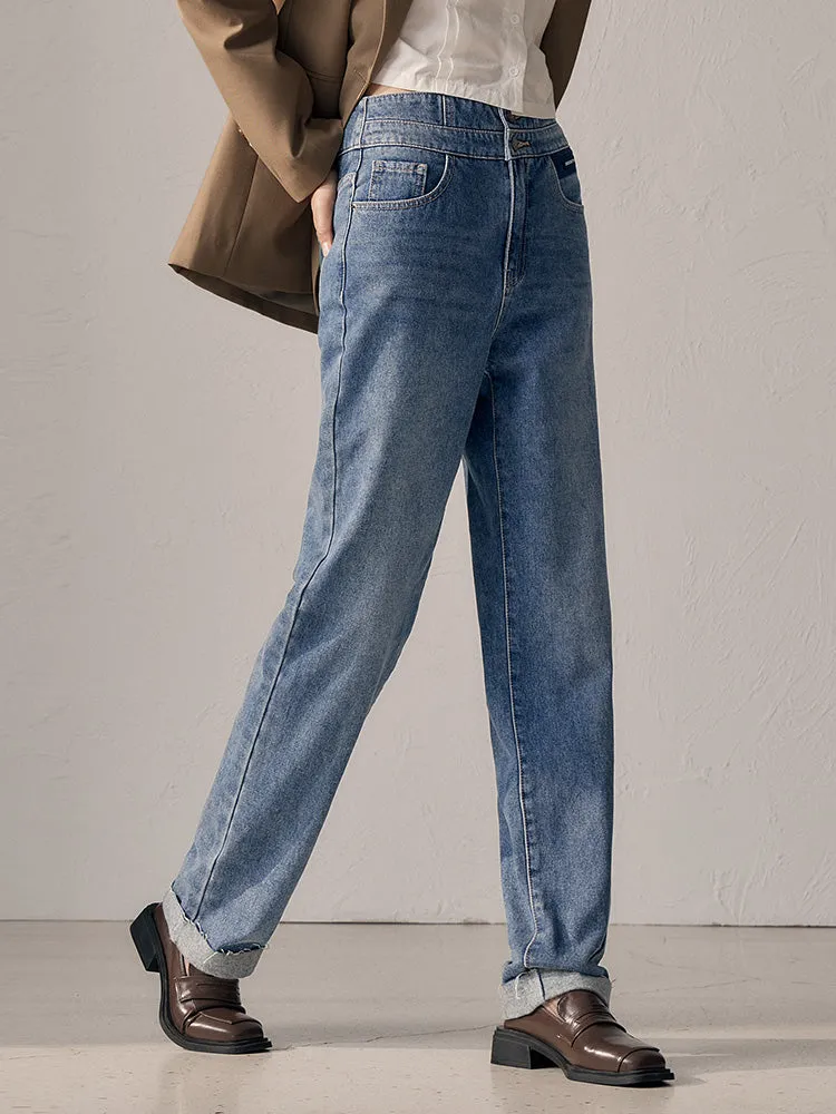 Women's deep khaki straight pants