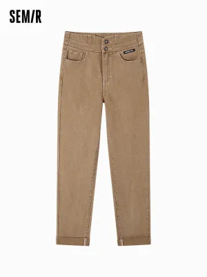 Women's deep khaki straight pants