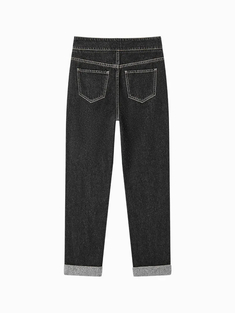 Women's deep khaki straight pants