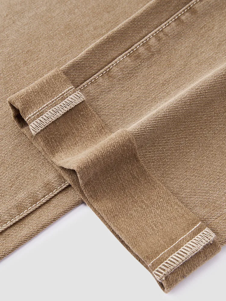Women's deep khaki straight pants