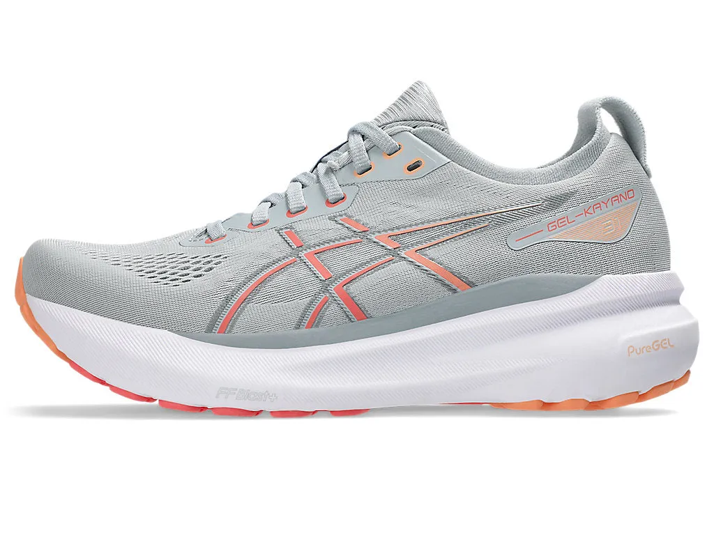 Women's GEL-Kayano 31 WIDE (023 - Piedmont Grey/Papaya)